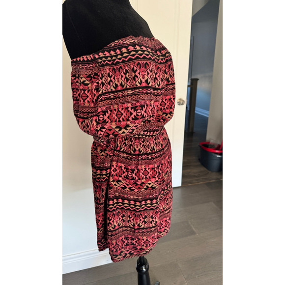 Women's Forever 21 Dress, Size L, Aztec Pink & Black - Picture 4 of 5